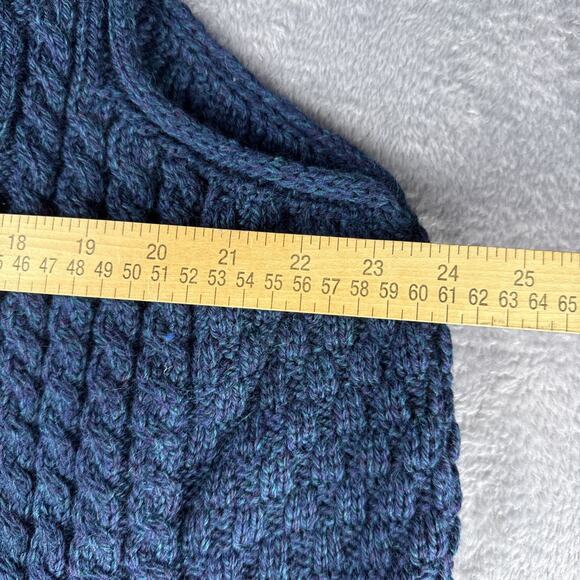 Kilronan Knitwear Women's Open Cardigan Blue Cable Knit XXL Ireland Fisherman - Picture 7 of 8